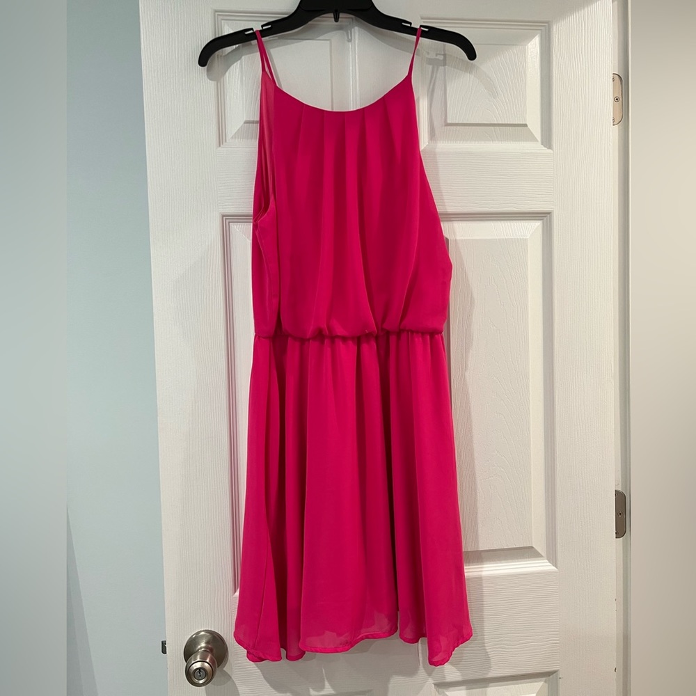 Pink flowy dress